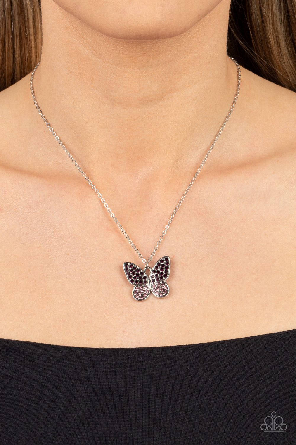 Flutter Forte - purple - Paparazzi necklace
