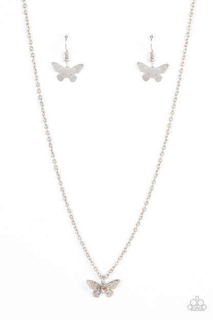 Flutter Love - pink - Paparazzi necklace