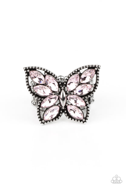Fluttering Fashionista - pink - Paparazzi ring