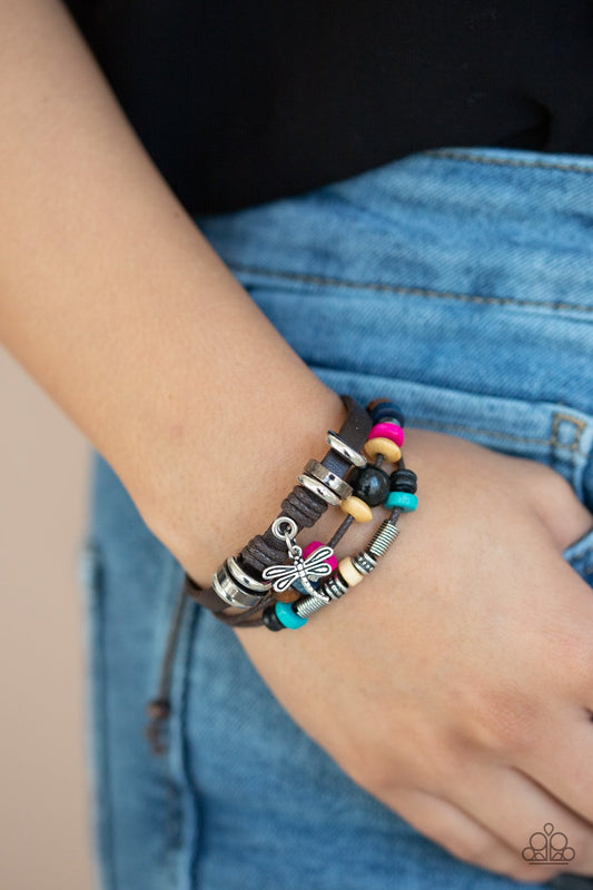 Fly High Dragonfly-brown-Paparazzi bracelet