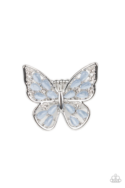 Flying Fashionista - blue - Paparazzi ring