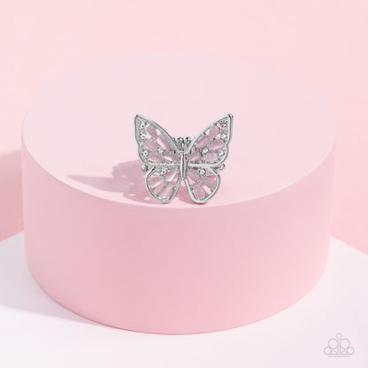 Flying Fashionista - pink - Paparazzi ring