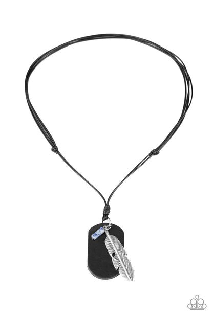 Flying Solo - black - Paparazzi necklace