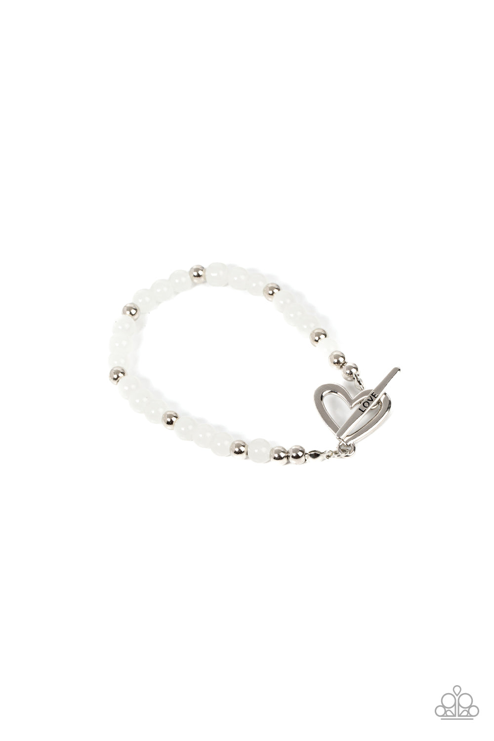 Following My Heart - white - Paparazzi bracelet