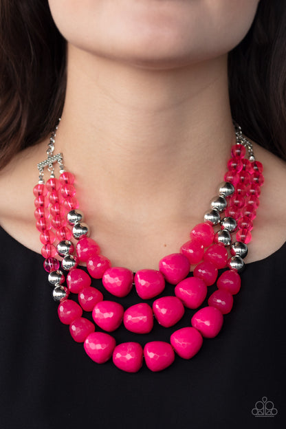 Forbidden Fruit - pink - Paparazzi necklace
