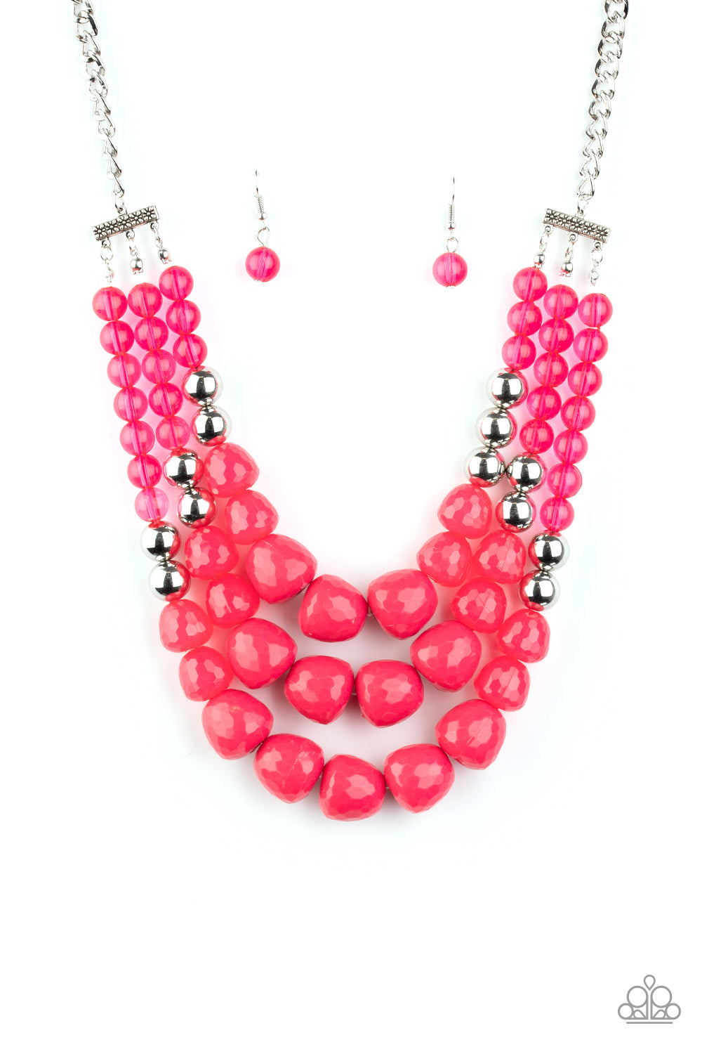 Forbidden Fruit - pink - Paparazzi necklace