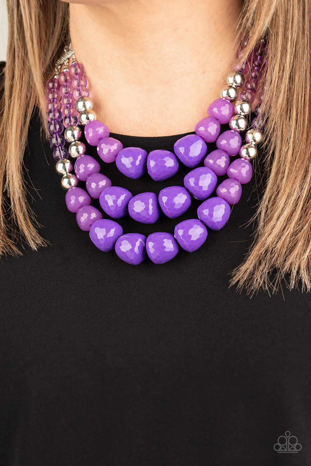 Forbidden Fruit - purple - Paparazzi necklace