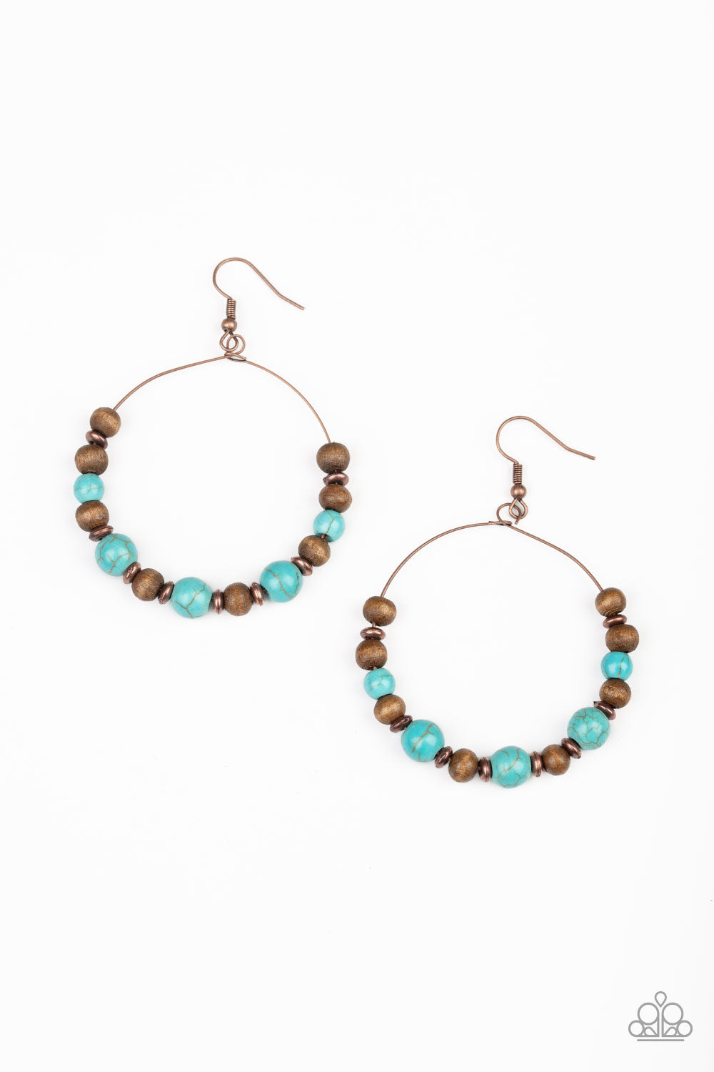 Forestry Fashion - copper - Paparazzi earrings