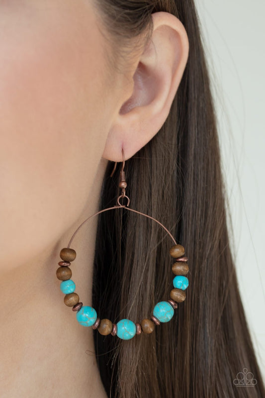 Forestry Fashion-copper-Paparazzi earrings