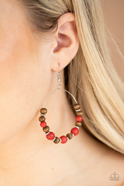 Forestry Fashion-red-Paparazzi earrings