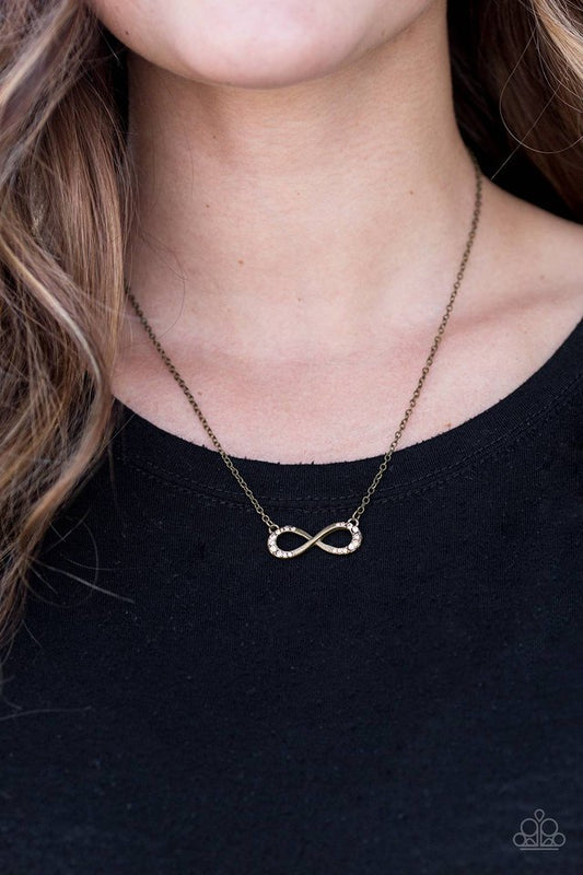 Forever Glamorous - Brass - Paparazzi necklace