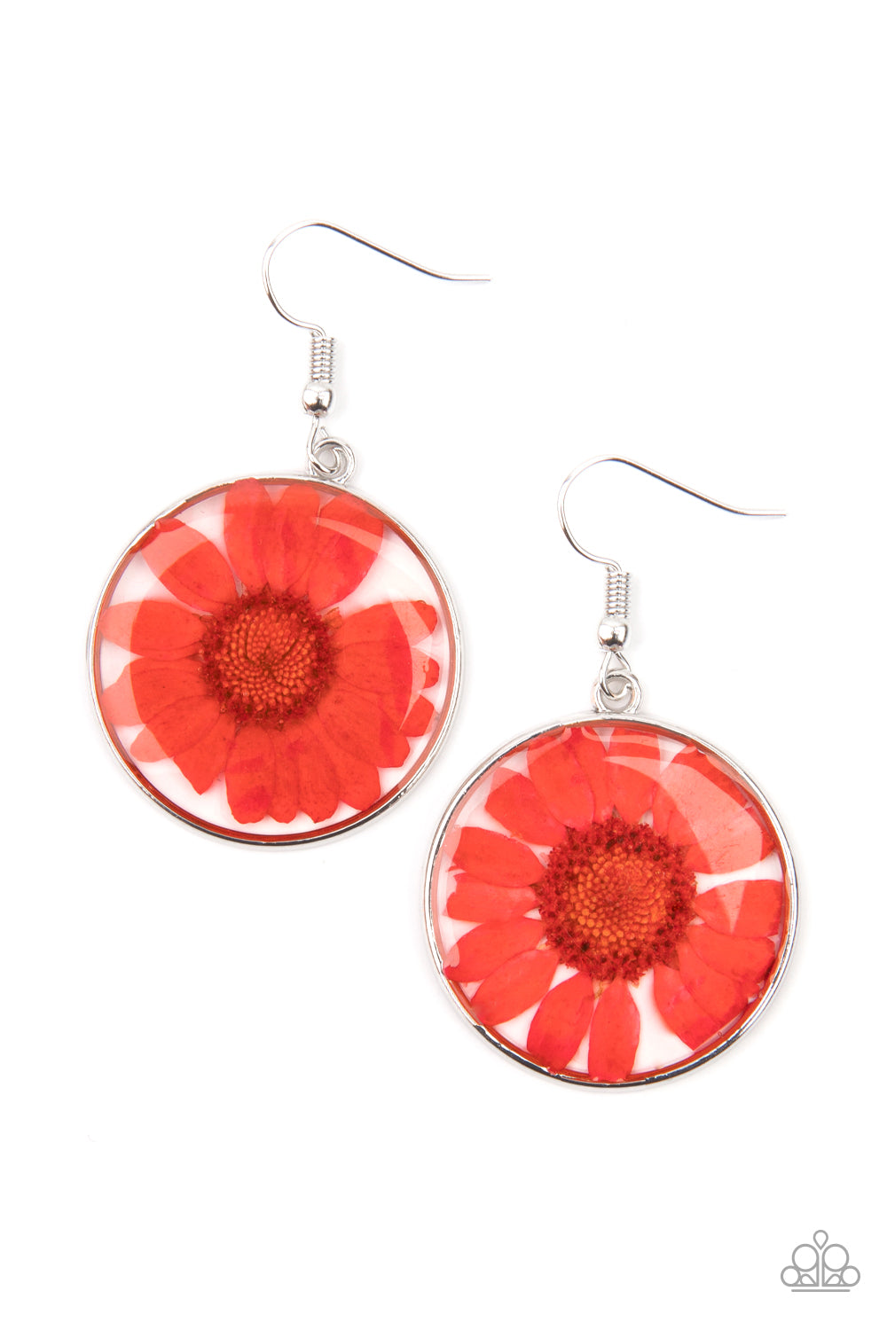 Forever Florals - red - Paparazzi earrings