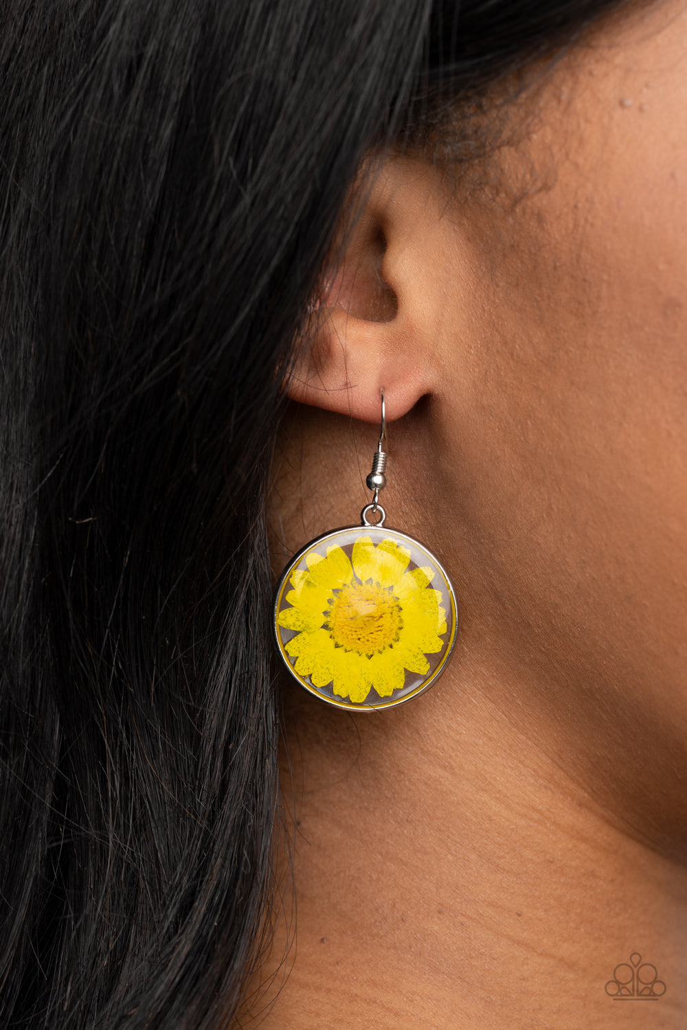 Forever Florals - yellow - Paparazzi earrings