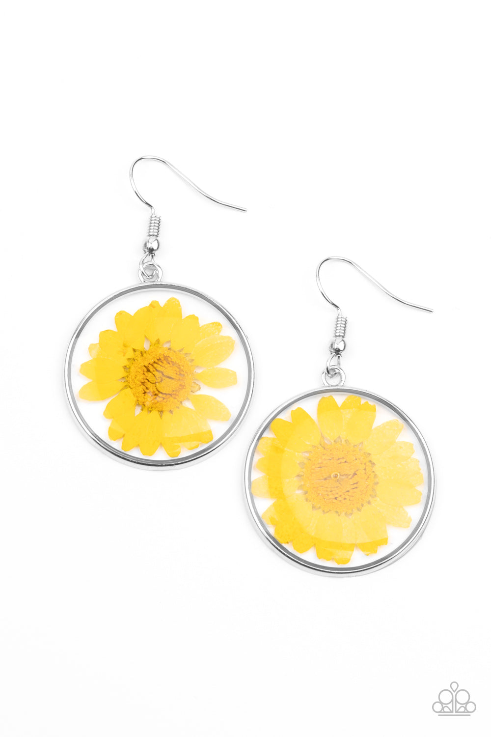 Forever Florals - yellow - Paparazzi earrings