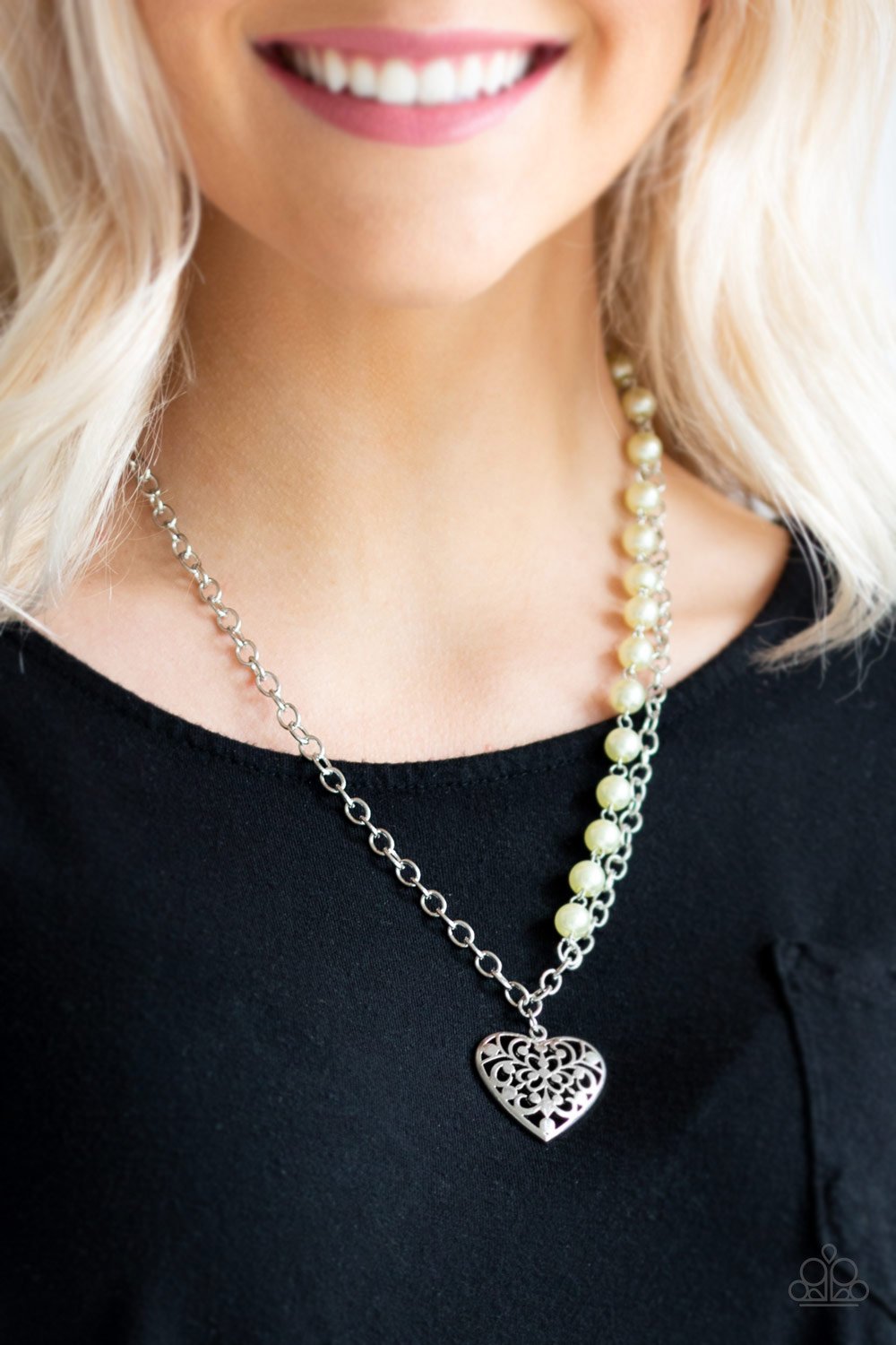 Forever in My Heart-yellow-Paparazzi necklace