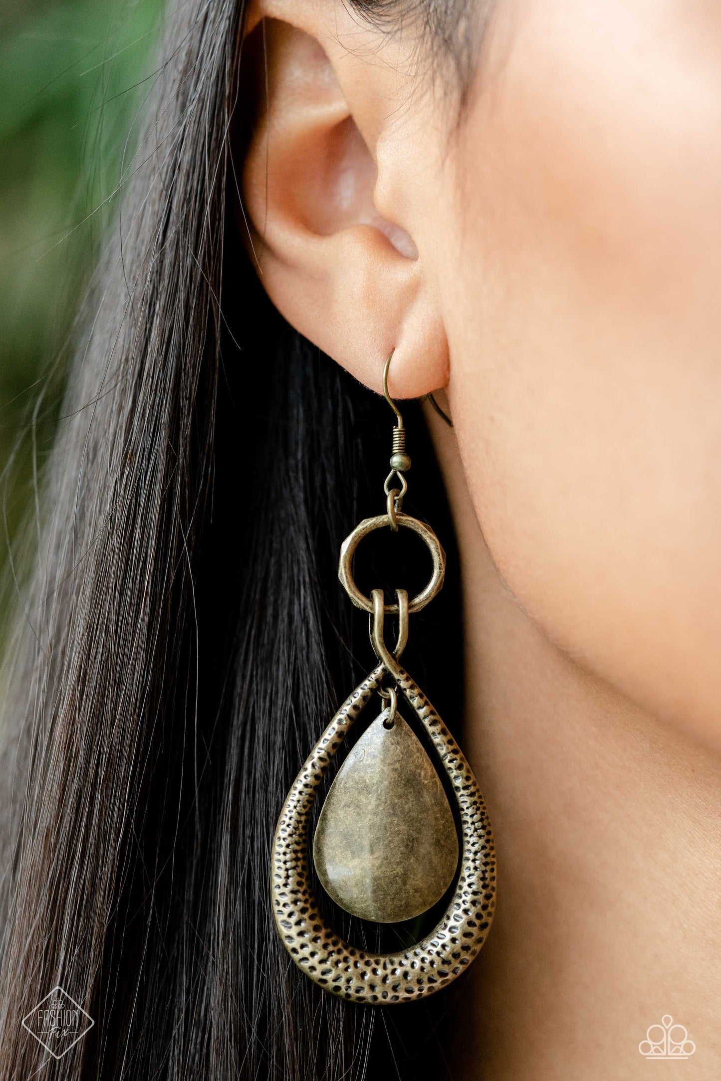 Forged Flare - brass - Paparazzi earrings