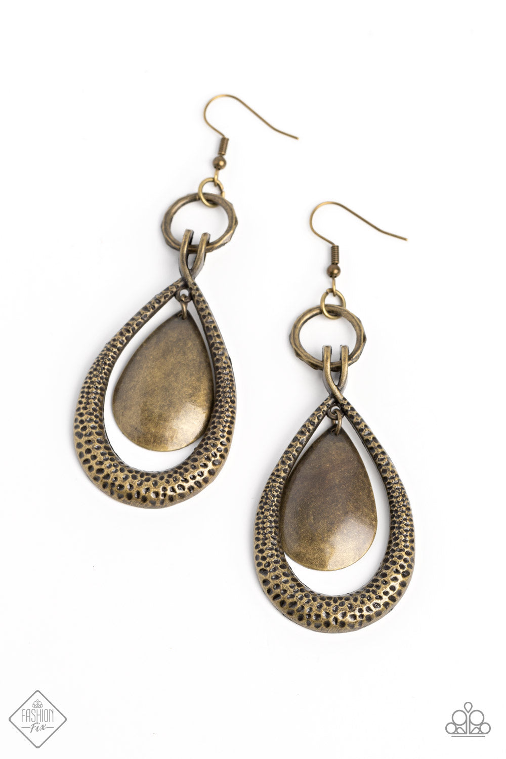 Forged Flare - brass - Paparazzi earrings