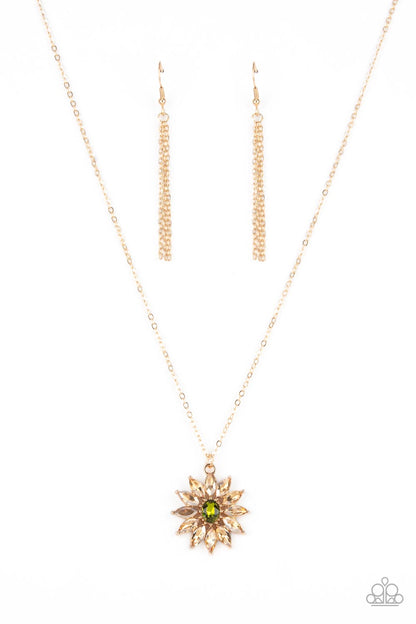 Formal Florals - gold - Paparazzi necklace