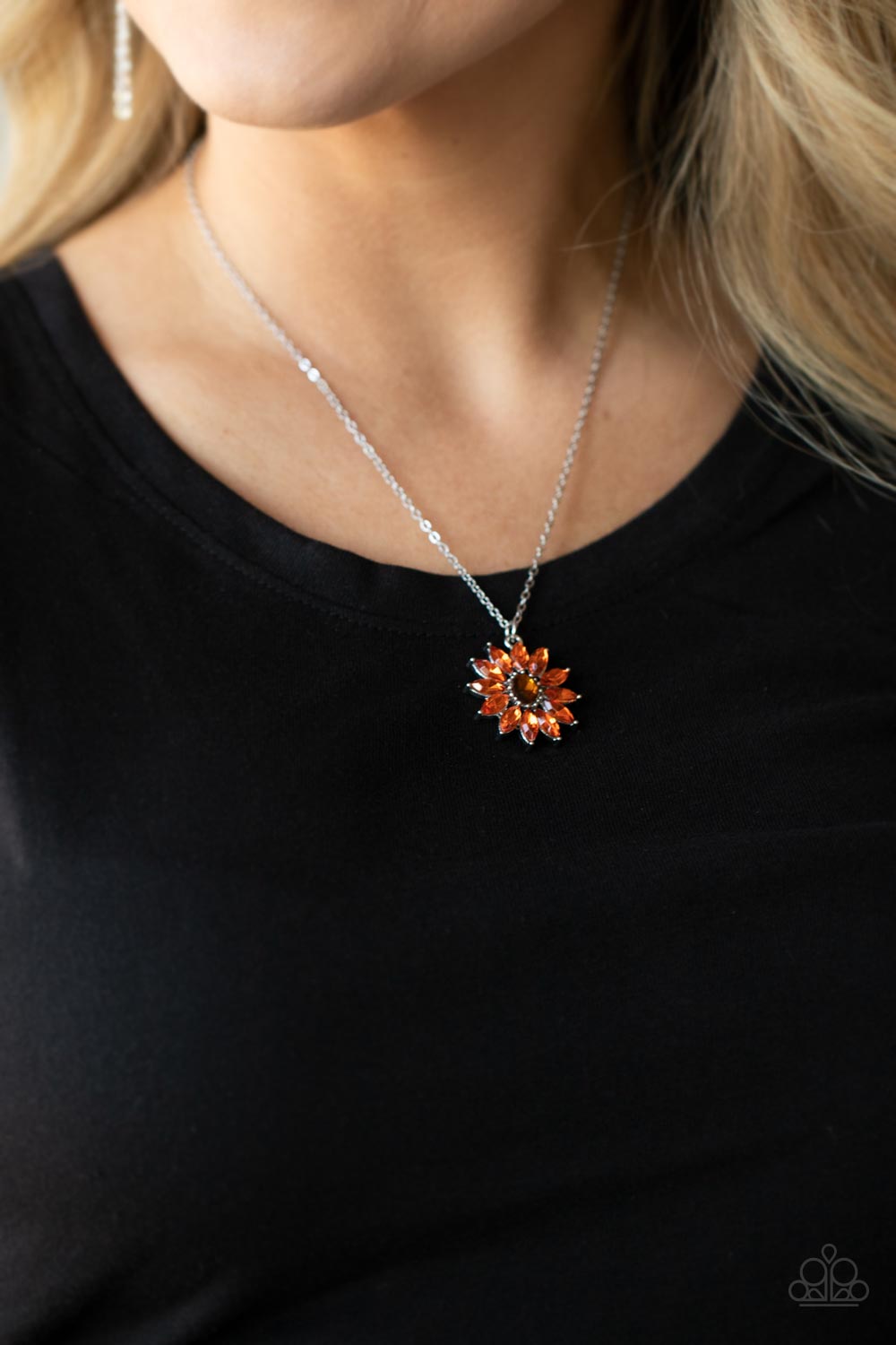 Formal Florals - orange - Paparazzi necklace