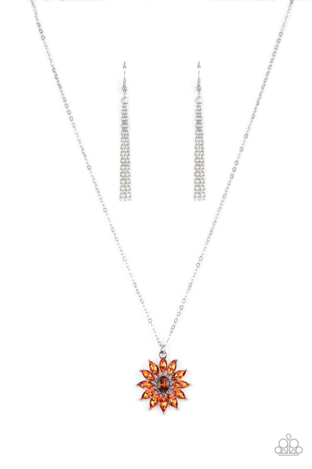 Formal Florals - orange - Paparazzi necklace