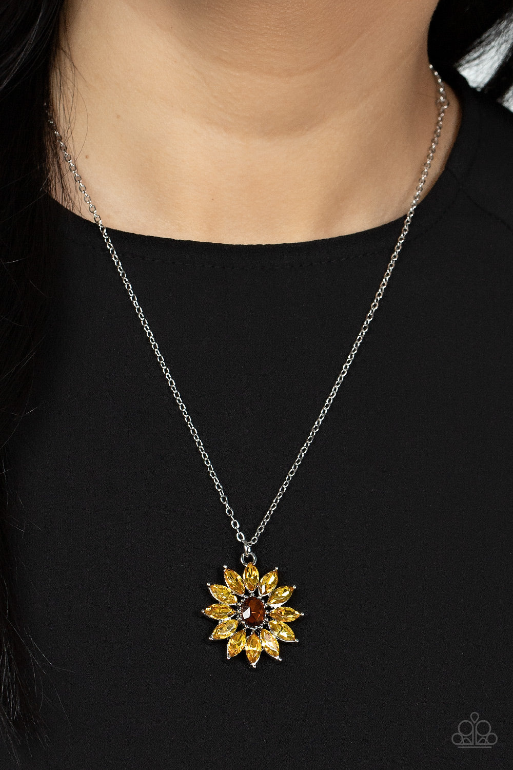 Formal Florals - yellow - Paparazzi necklace