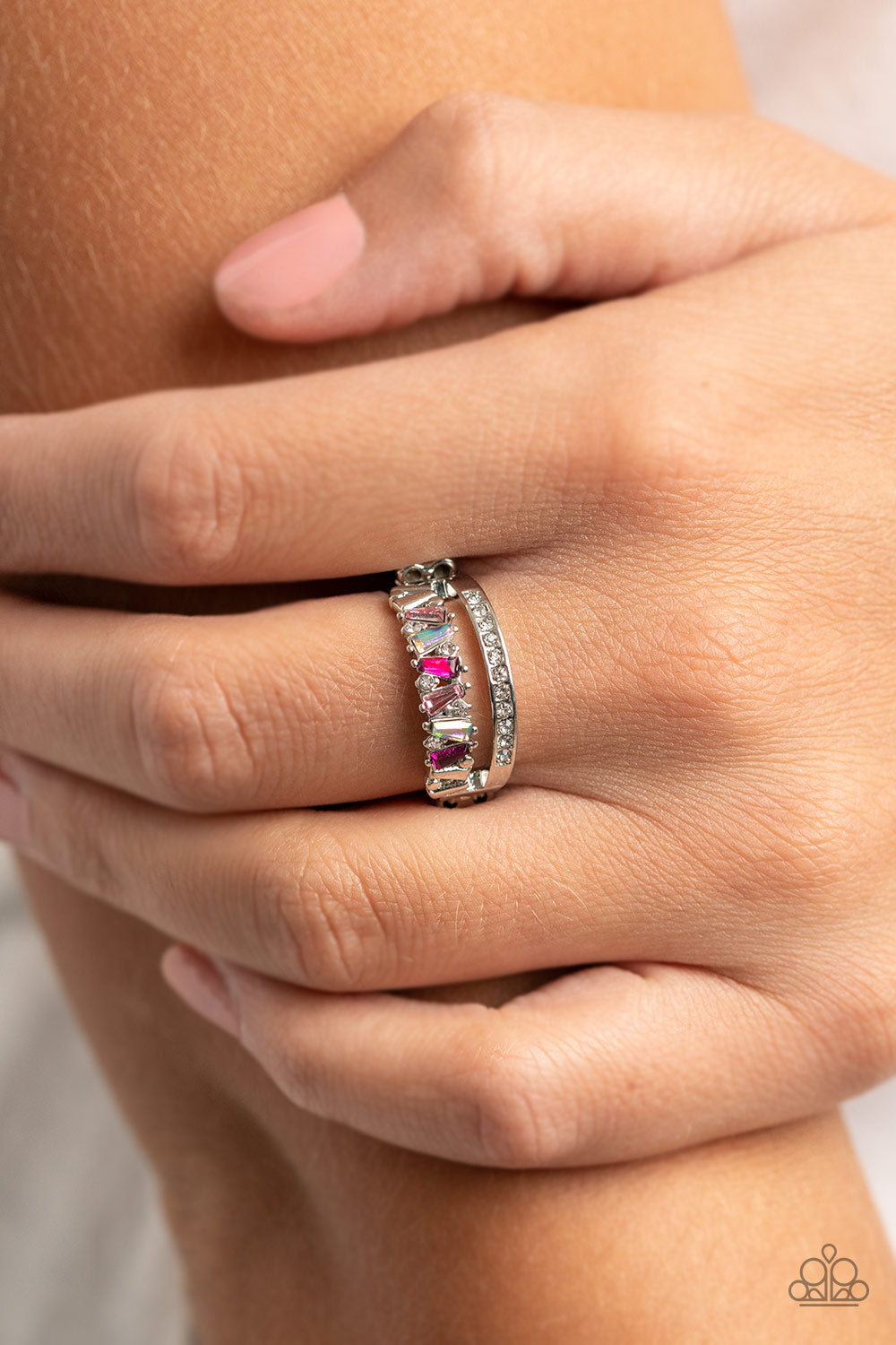 Fractal Fascination - pink - Paparazzi ring