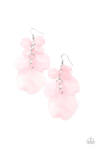 Fragile Florals - pink - Paparazzi earrings