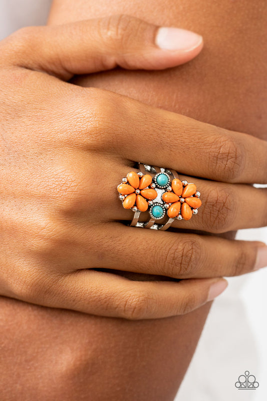 Fredonia Florist - orange - Paparazzi ring
