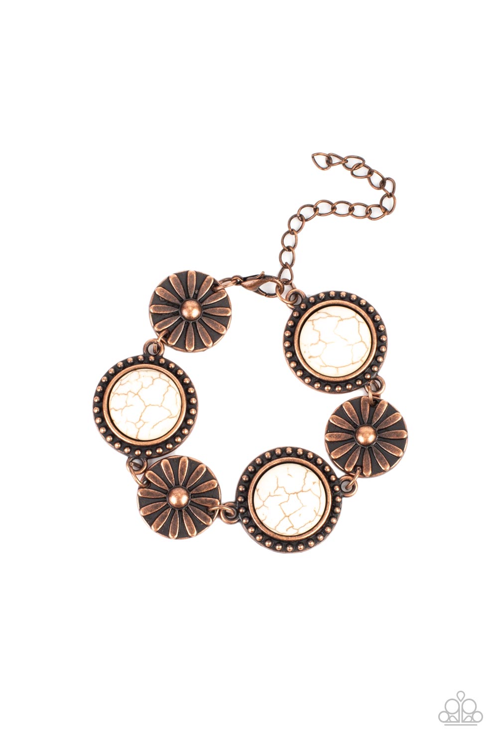 Fredonia Flower Patch - copper - Paparazzi bracelet