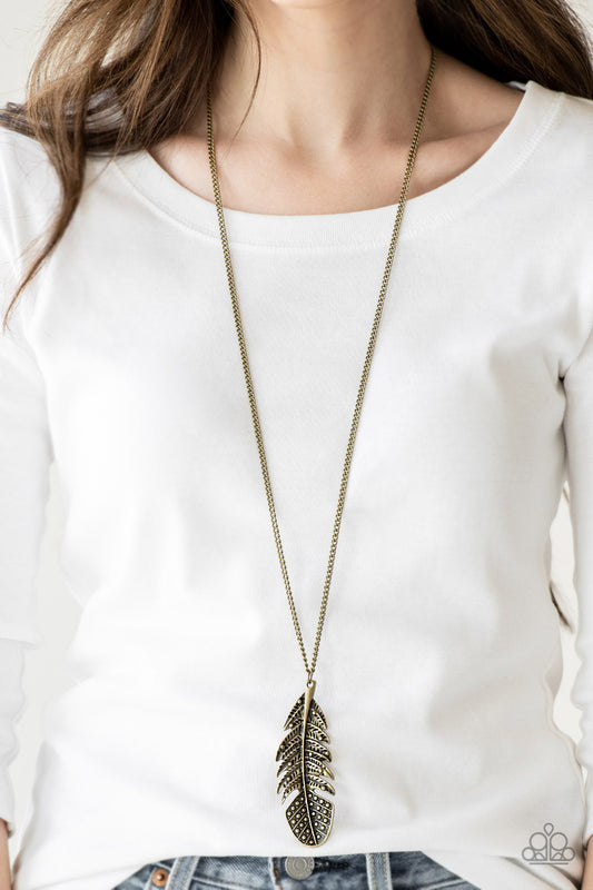 Free Bird - brass - Paparazzi necklace