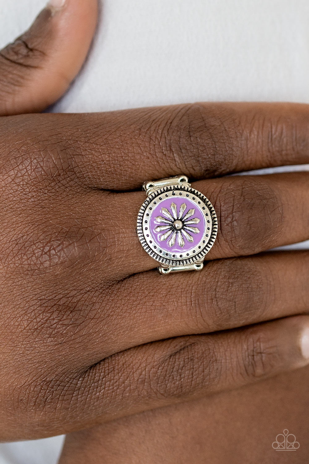 Free Spirited Flower - purple - Paparazzi ring