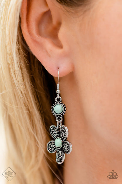 Free-Spirited Flourish - blue - Paparazzi earrings