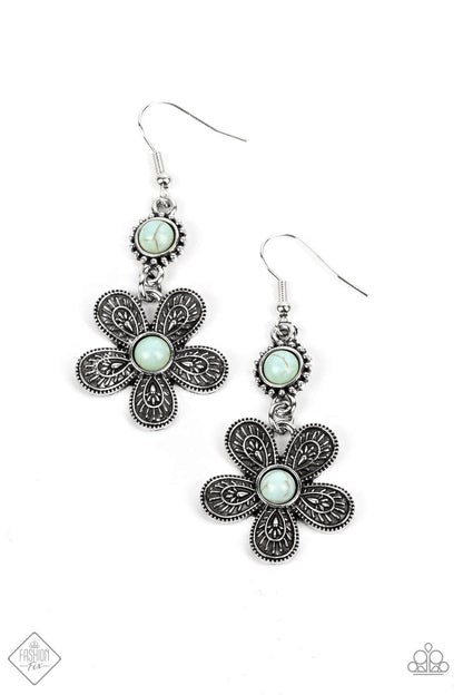 Free-Spirited Flourish - blue - Paparazzi earrings