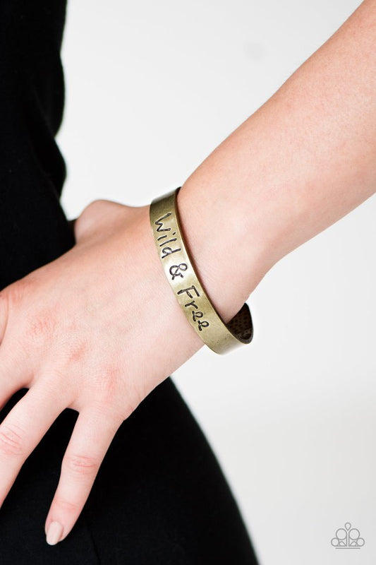Free To Be Wild - Brass - Paparazzi bracelet