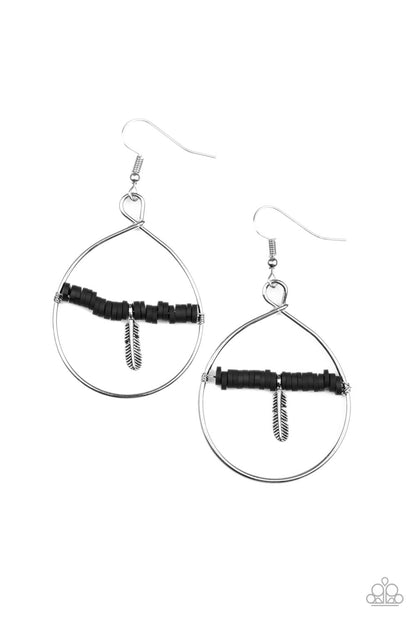 Free Bird Freedom - black - Paparazzi earrings