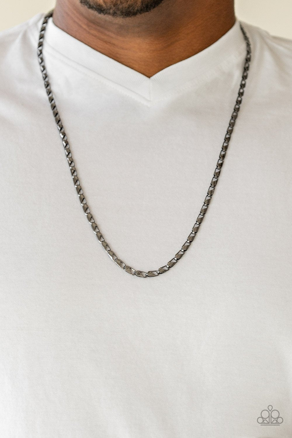 Free Agency-black-Paparazzi Men's necklace