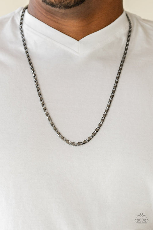 Free Agency-black-Paparazzi Men's necklace