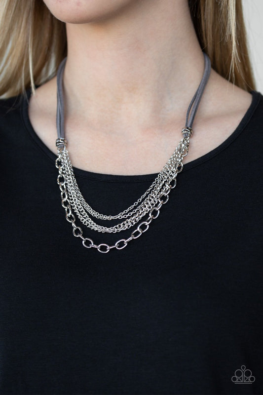 Free Roamer-silver-Paparazzi necklace