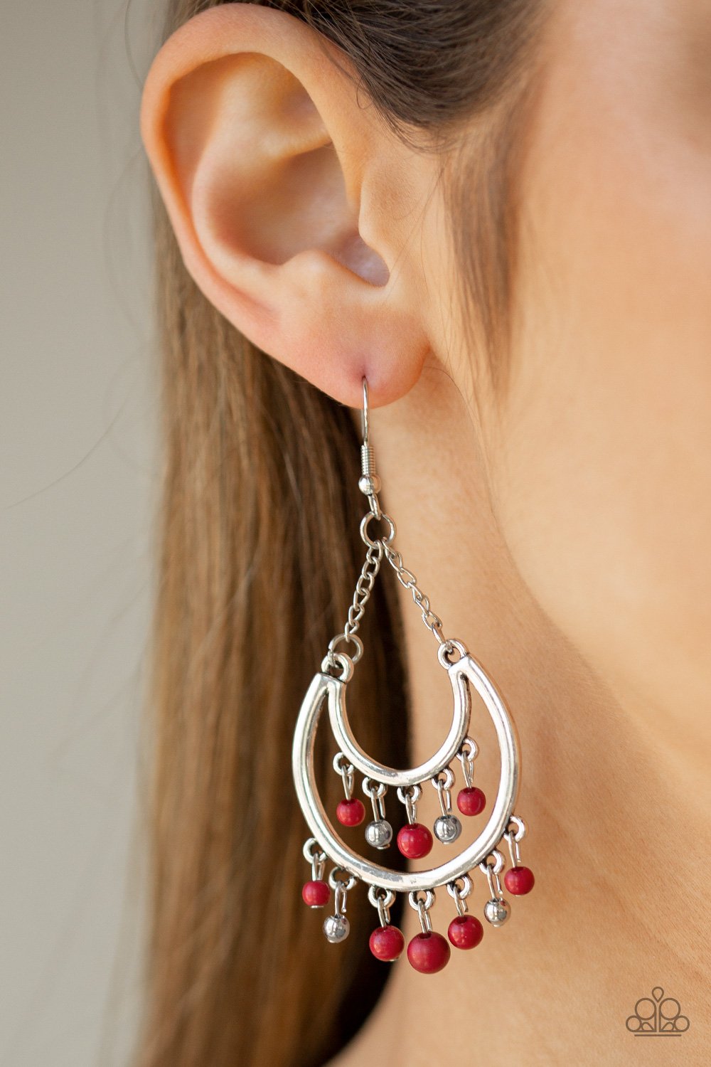 Free Spirited Spirit-red-Paparazzi earrings