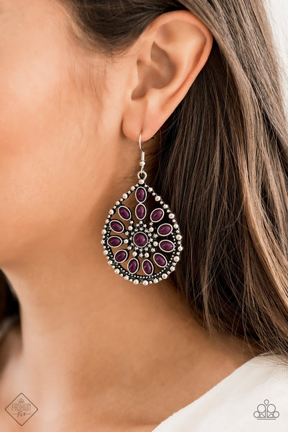 Free To Roam - purple - Paparazzi earrings