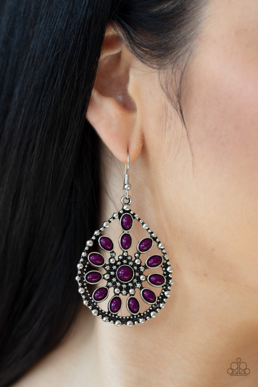 Free To Roam - purple - Paparazzi earrings