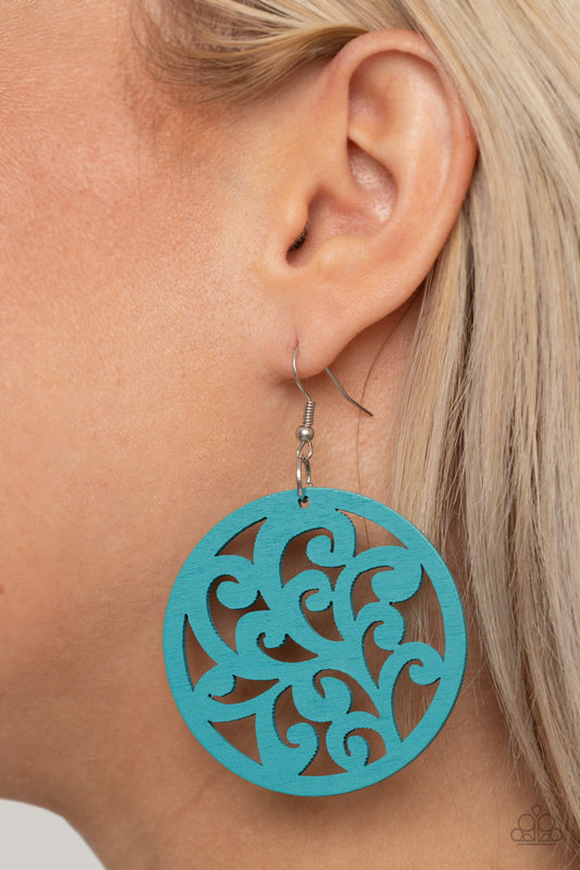 Fresh Off The Vine - blue - Paparazzi earrings