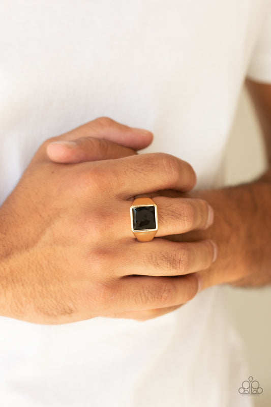 Fresh Start - gold - Paparazzi MENS ring