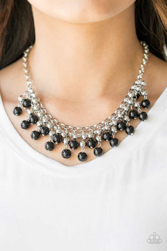 Friday Night Fringe - black - Paparazzi necklace
