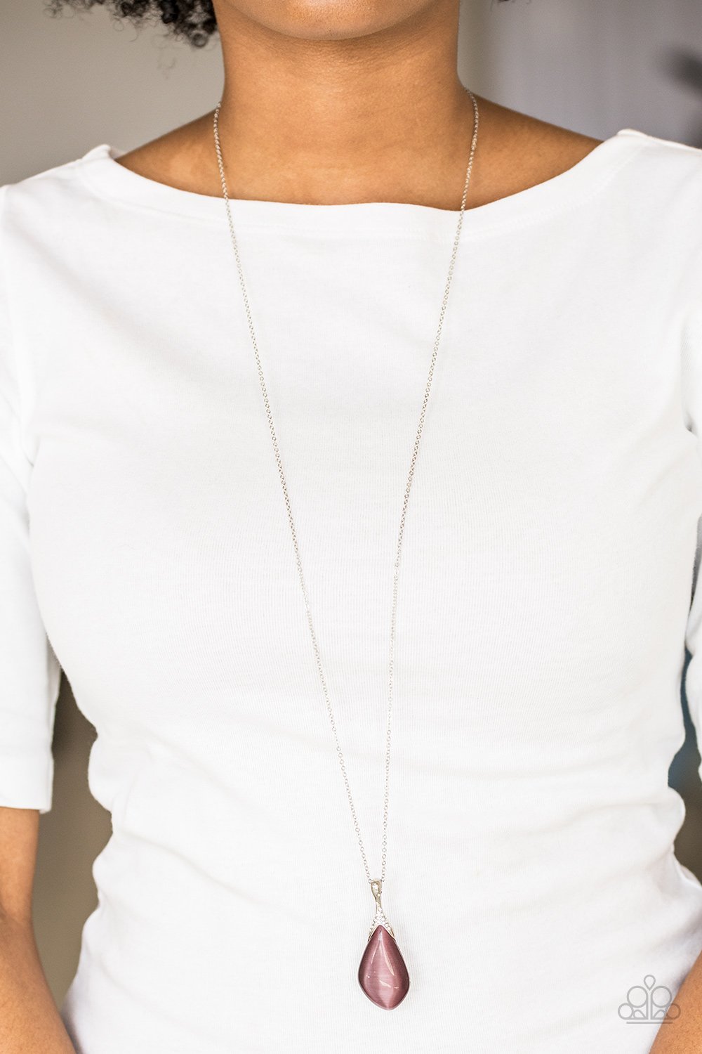 Friends in GLOW Places - Purple - Paparazzi necklace