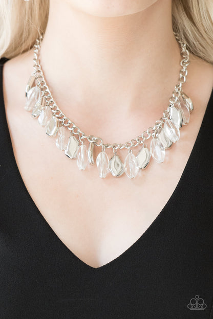 Fringe Fabulous - white - Paparazzi necklace