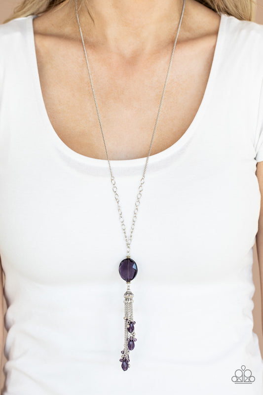 Fringe Flavor - purple - Paparazzi necklace