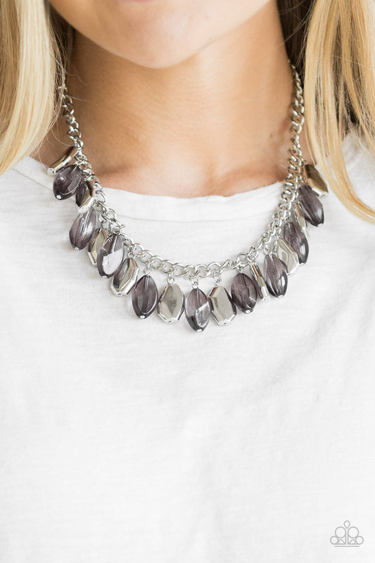 Fringe Fabulous - silver - Paparazzi necklace