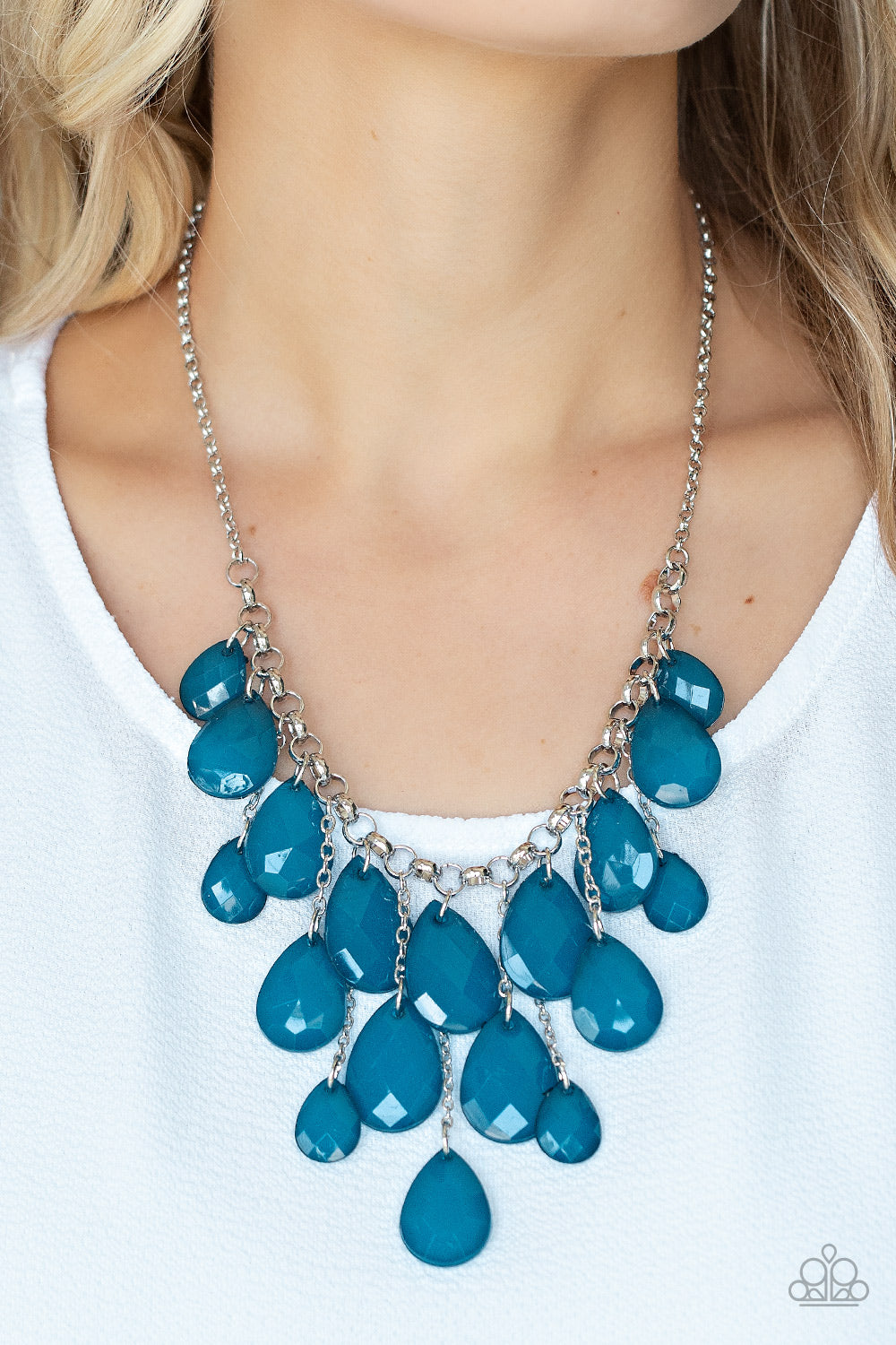 Front Row Flamboyance - blue - Paparazzi necklace