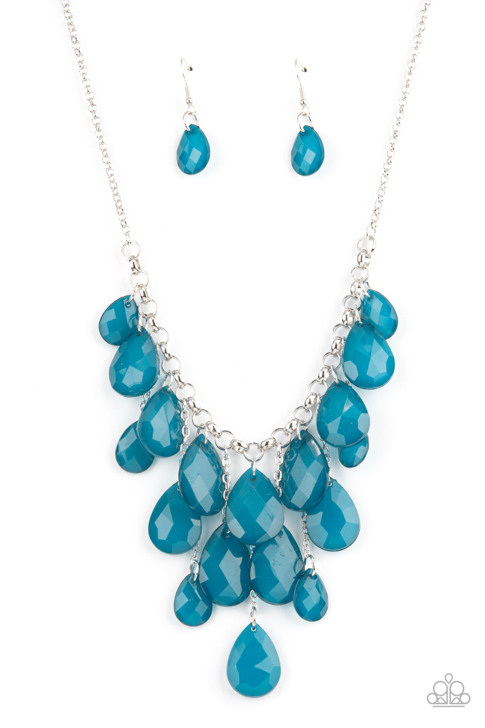 Front Row Flamboyance - blue - Paparazzi necklace